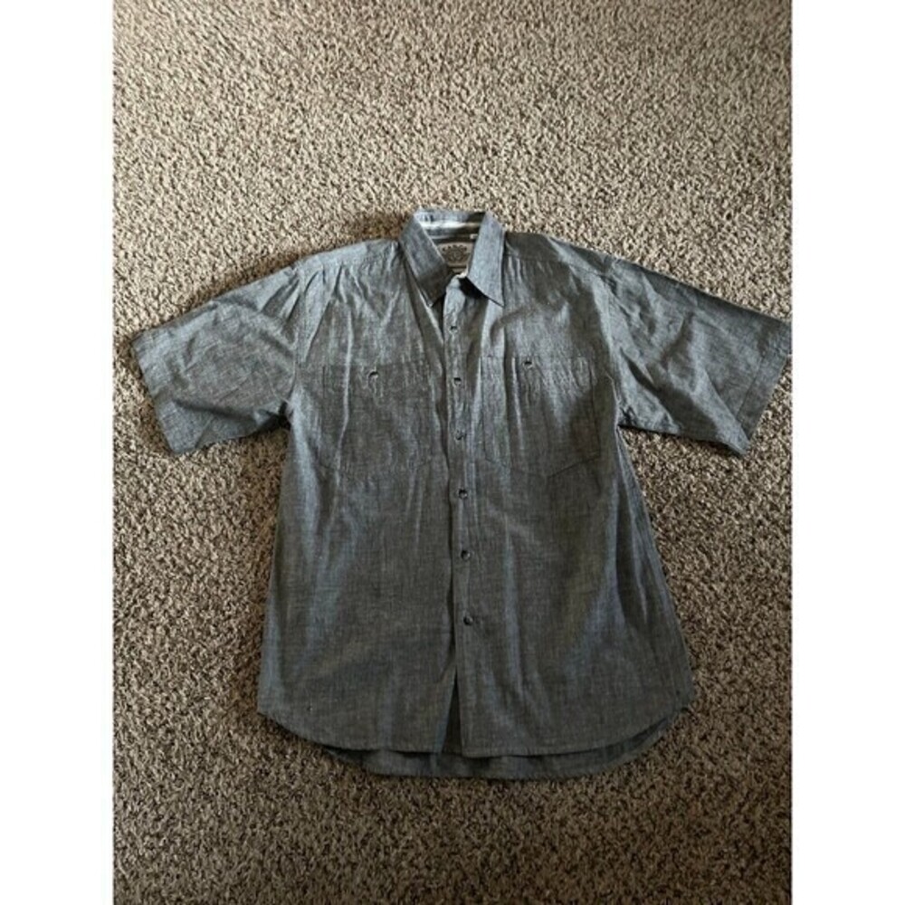 Cargo gray short sleeve button down men’s‎ shirt size large